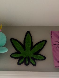 Cannabis Leaf Tufted Wall Art