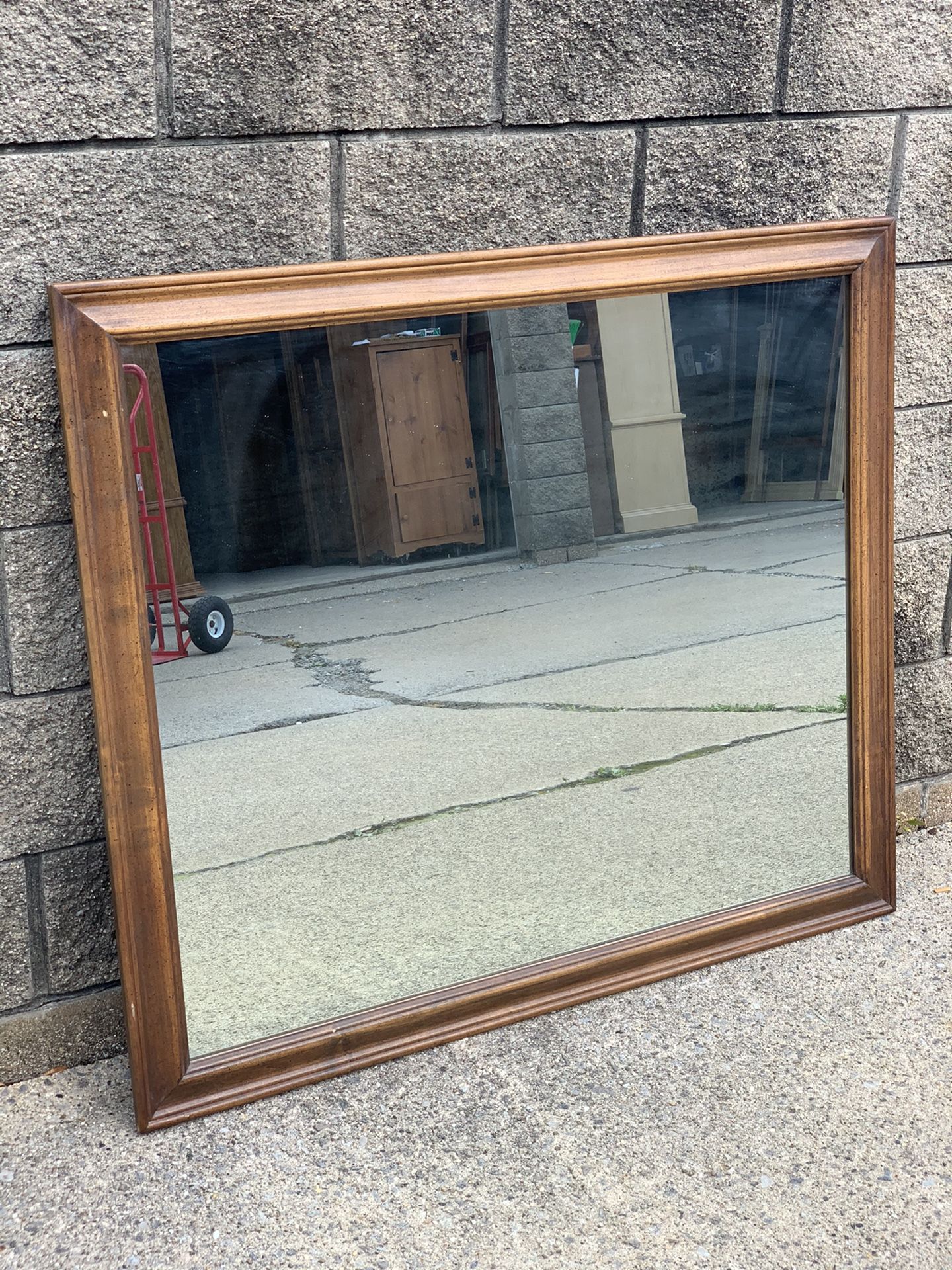 solid oak mirror