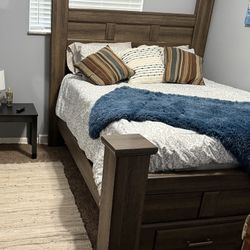 Bed Frame, Mattress, And Box Spring