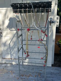Bag-in-Box (BIB) Soda Syrup Rack and Pump System