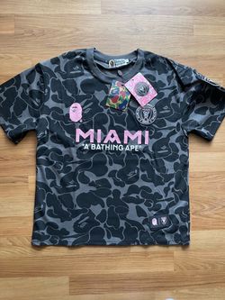 Bape x inter Miami, shirt, black camo, size medium