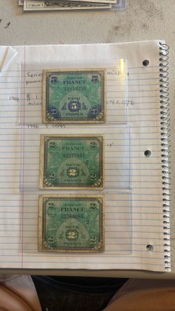 1944 France notes currency