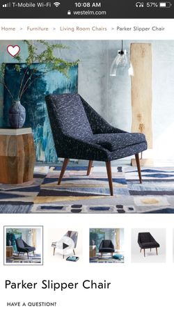 West Elm Parker Slipper Chair for Sale in Denver CO OfferUp