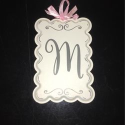 M Initial Wall Decor