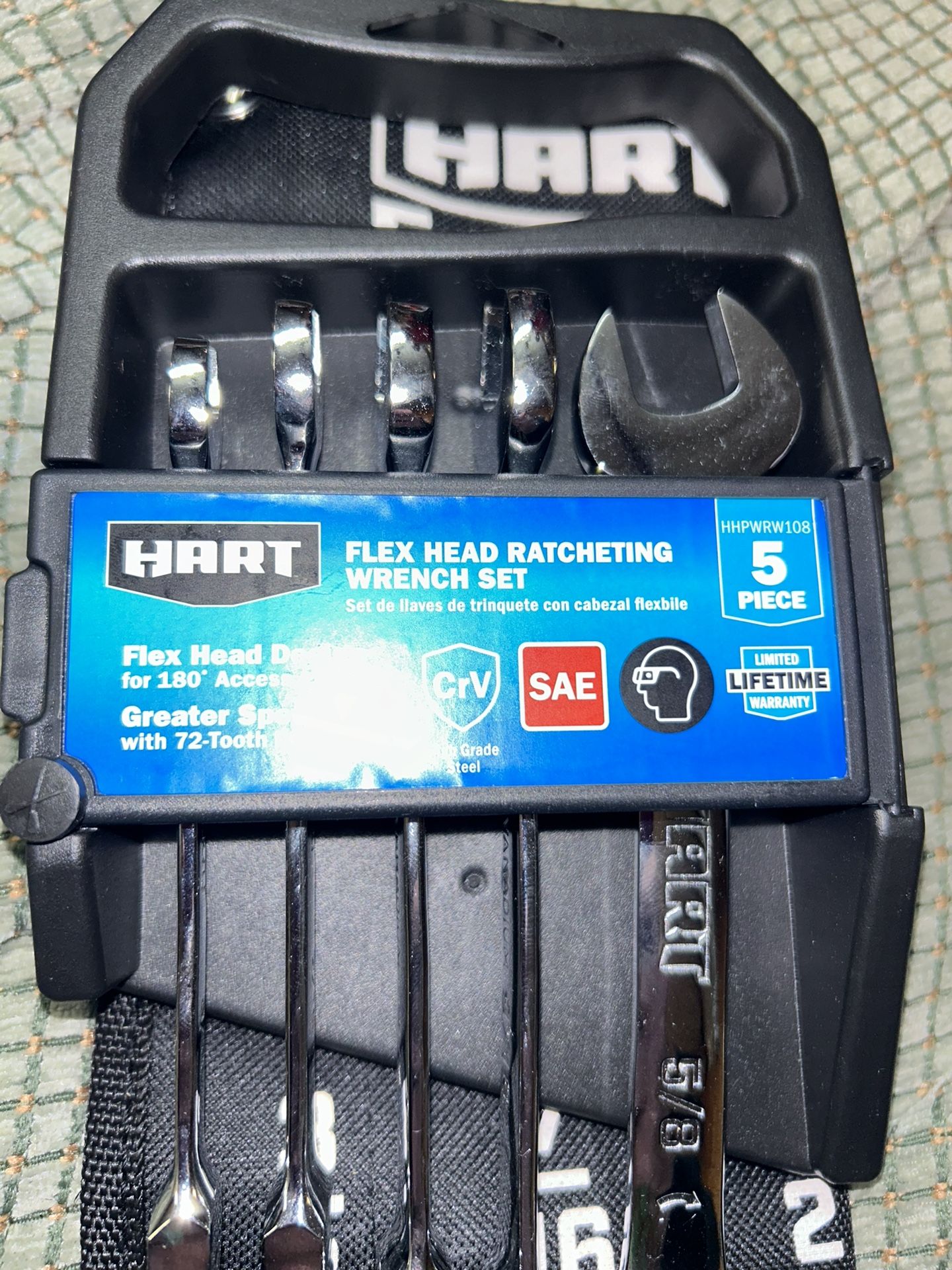 New Hart 7 Piece Ratcheting Wrench Set