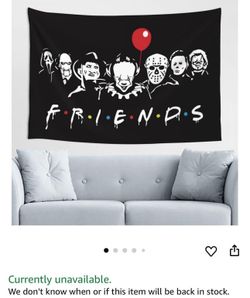 Halloween characters Tapestry Horror Art Hanging 60x 50 Inches New Packaged 2 Available