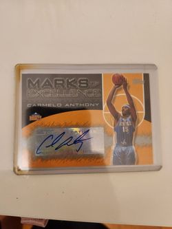 Carmelo Anthony Topps Marks of Excellence Auto Card