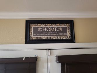 Framed Home Quote Wall Sign