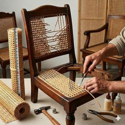Cane Style Webbing Roll 21x25 Furniture Cabinet Chair Repair Mesh Panel