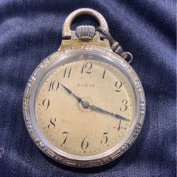Rare 1920’s Elgin Pocket Watch Big Open Face 