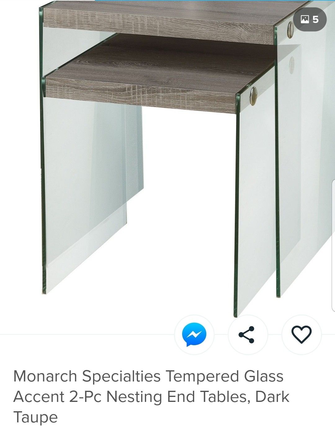 Monarch Tempered Glass End Tables