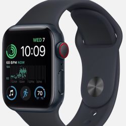 Apple Watch SE, GPS + Cellular (LTE), 40 mm Midnight Aluminum Case With Midnight Sport Band 