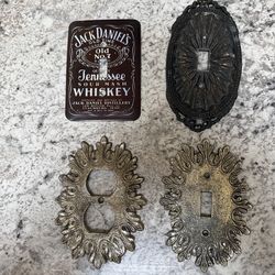Vintage light switch and power covers