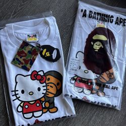 White Hello Kitty & Milo Bape Tee