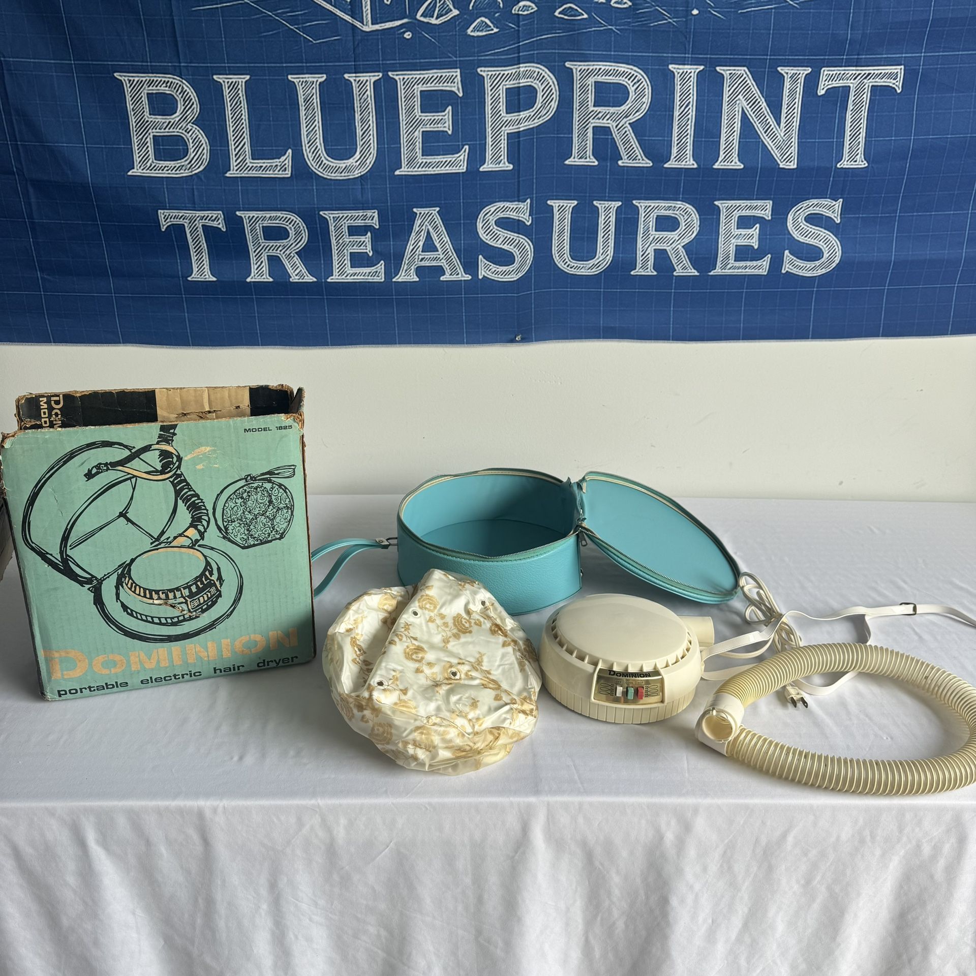 πββοΈβ¨ Vintage 1950s Dominion Portable Electric Hair Dryer (Model 1825) πββοΈβ¨