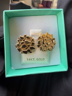 14k nugget earrings