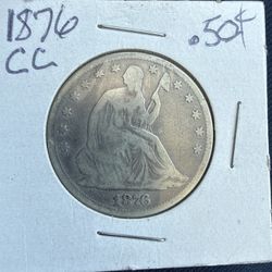 1876 Carson City halve