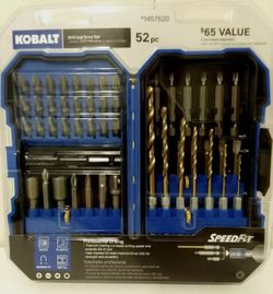 New Kobalt 52pc. Assortment of Drill Bits