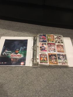 Sports cards binder, mostly MLB.