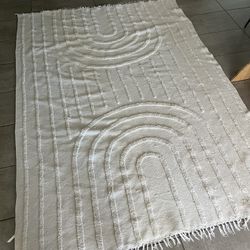 Urban outfitters beige rainbow rug