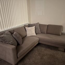 Light Gray Sectional Couch 