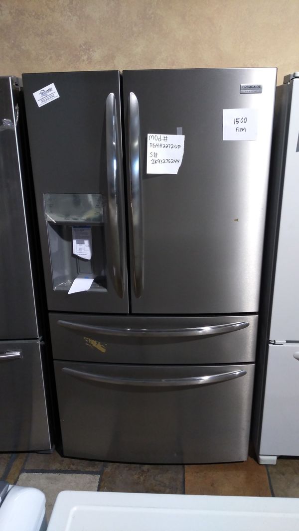 New S&D 4 door Refrigerator (Frigidaire) black stainless for Sale in
