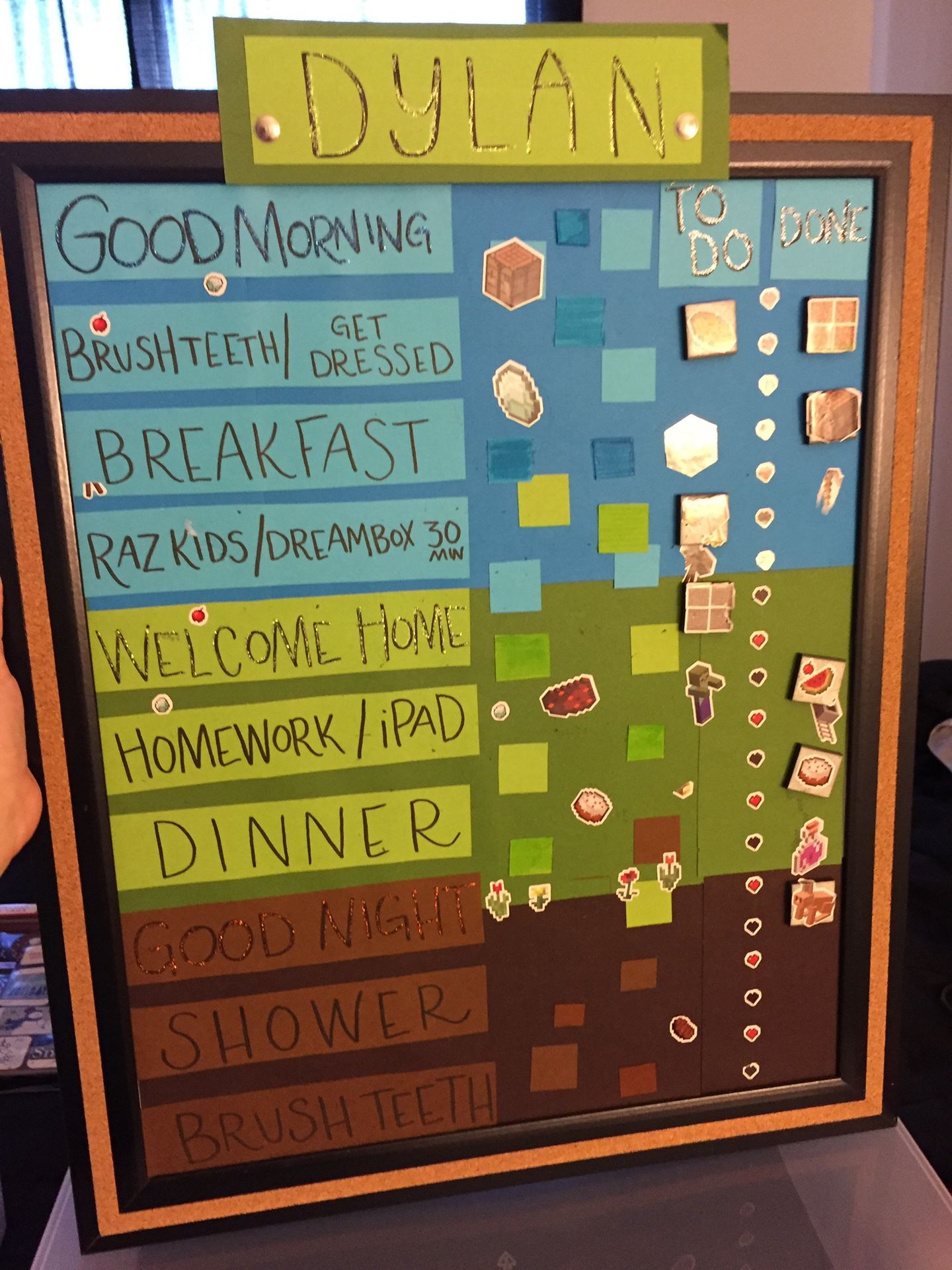 kids schedule board