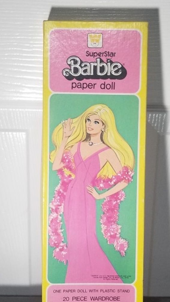 New Paper Barbie 1978 Original