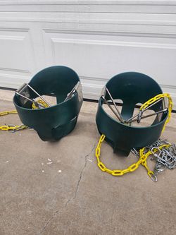 Child Bucket Swings with Chains – Set of 2
