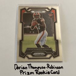 Dorian Thompson-Robinson Cleveland Browns QB Prizm Rookie Card. 