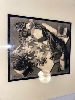 Escher Reptiles Ceramic Tile Decorative Wall Art