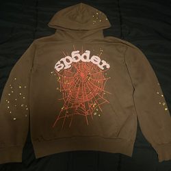 Spider Hoodie Brown Size Medium