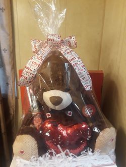 Giant Brown Valentine's Day Teddy Bear
