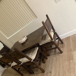 Real Wood Dining Table And Chairs 