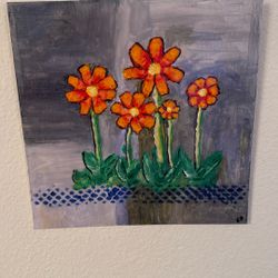 Local Artist Acrylic Paint Flowers