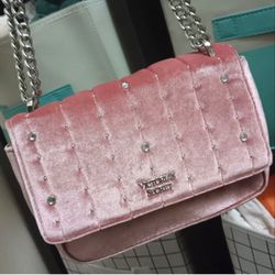 Pink Victoria's Secret Limited Edition Velvet Purse