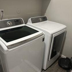 Samsung 4.8 cu. ft. Top Load Washer & Matching Dryer Set - Used Condition