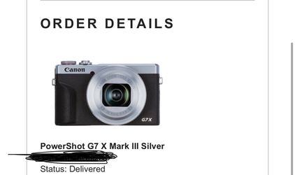 Canon powershot G7 mark lll