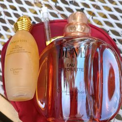 Christian Dior Dune Perfume Full Bottle And Perfume Gel And Tester With Bag $100