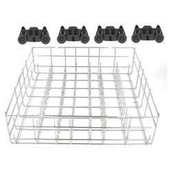 OEM for Whirlpool Dishwasher W10311986 W10380384 W11158802 W10629541 Lower Rack size 20.5" x 20.5" x 5.9" NEW UPGRADED 304 stainless steel rack colloc