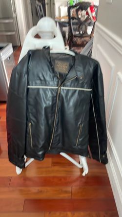 Arizon Black Leather Jacket,size Adult Large.