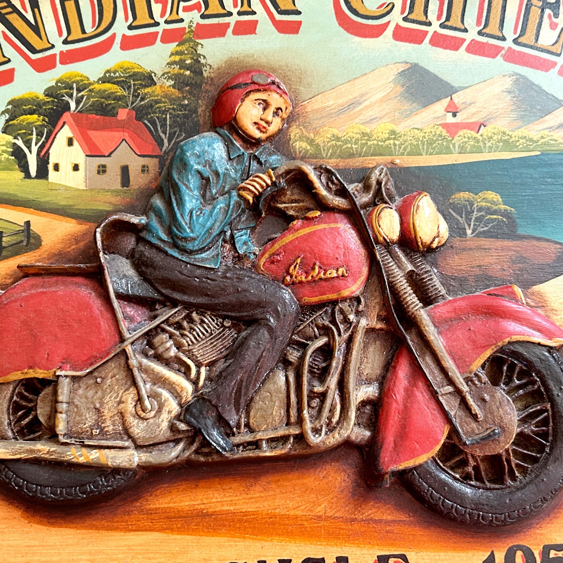 Rare Vintage 3D Indian Chief Motorcycles 1953 24