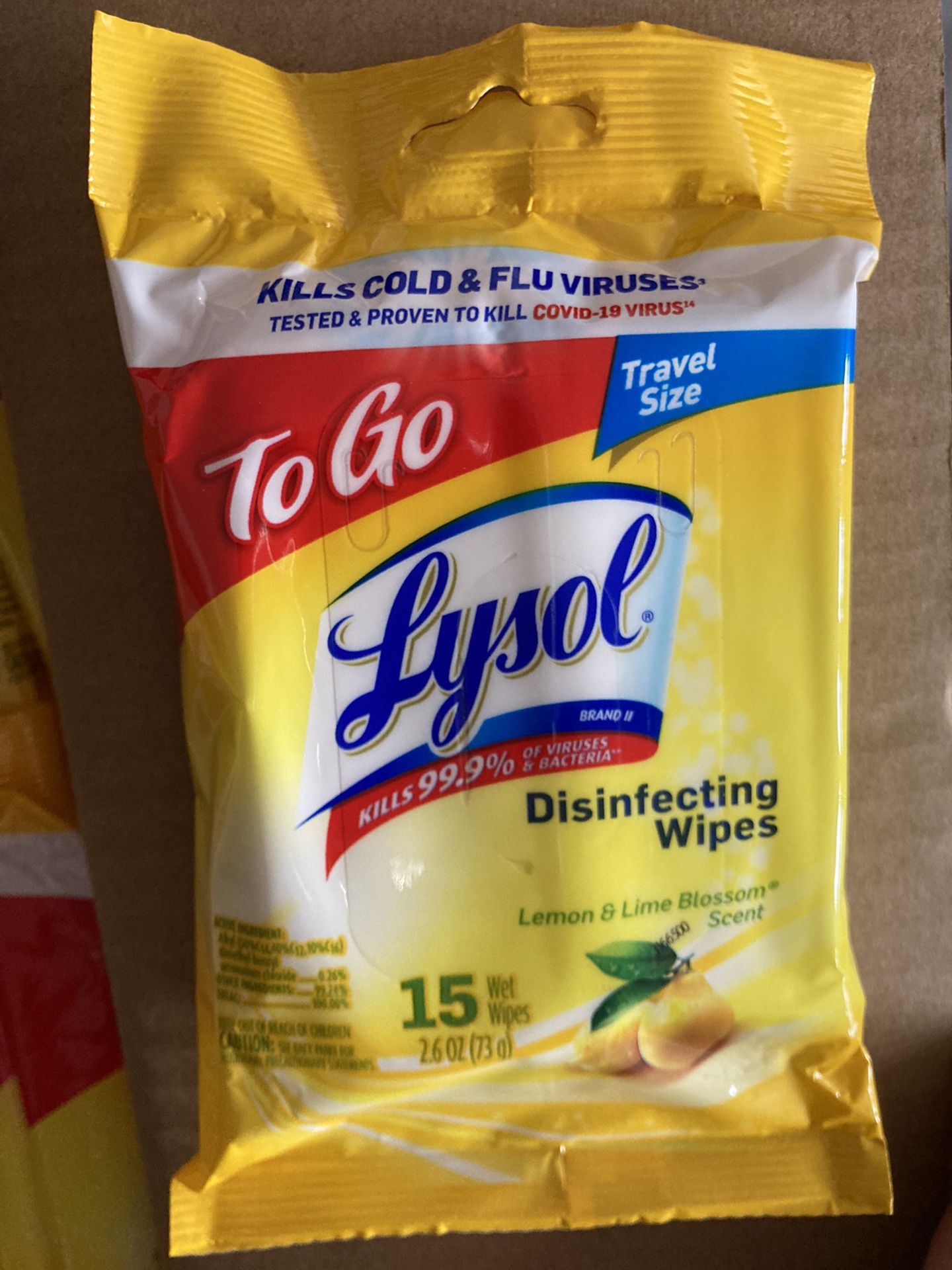 Lysol Disinfecting Wipes Lemon & Lime Blossom scent
