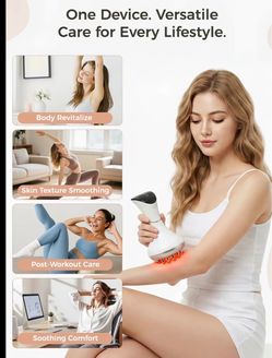 rofessional 4-in-1 Body Toning & LED Glow Handle Massager – Advanced Heated Vibration for Smooth Skin & Daily Self-Care