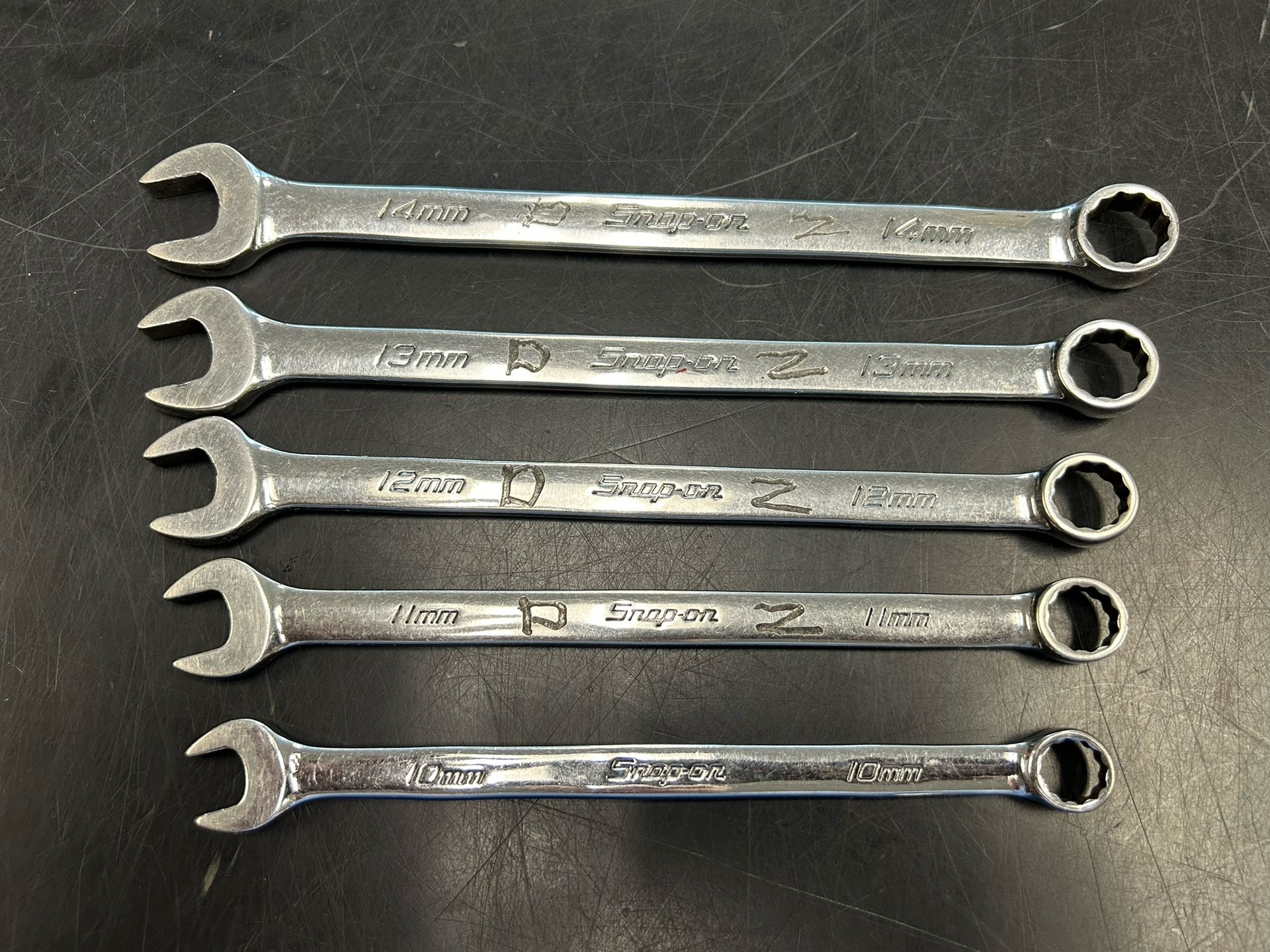 Snap-on USA OEXM Metric 5pc 10mm-14mm Combination Wrench Set - 12 Point