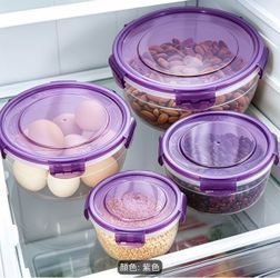 2 Sets//Round Airtight Food Storage Containers