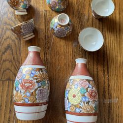 Vintage Sake 8 piece set - made in Japan