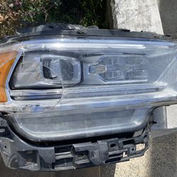 FOR PARTS ONLY - 2019-2024 Dodge Ram 2(contact info removed) Chrome Projector LED Headlight Right RH Side OEM