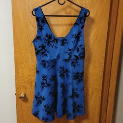 Maurices Blue And Black Floral Dress