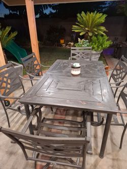 Patio table set, used